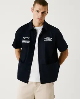 Pepe Jeans: Рубашка свободного кроя 