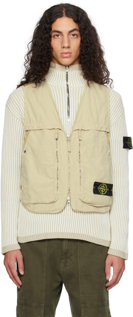 Stone Island: Бежевый жилет 