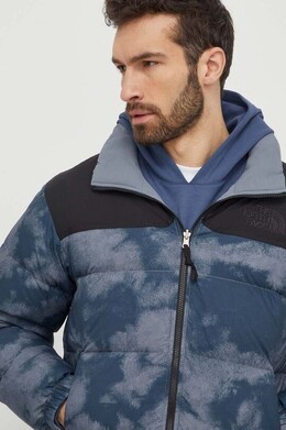 The North Face: Синий пуховик 