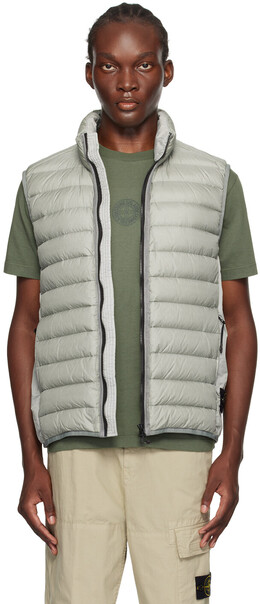 Stone Island: Серый жилет 
