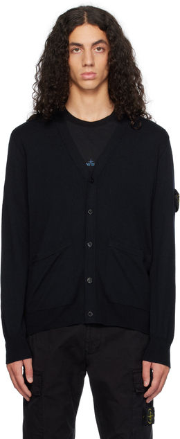 Stone Island: Синий кардиган 