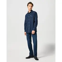 Wrangler: Синяя рубашка 