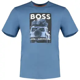 BOSS: Синяя футболка 