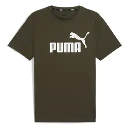 PUMA: Зелёная футболка  Ess