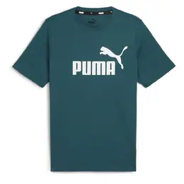 PUMA: Зелёная футболка  Ess
