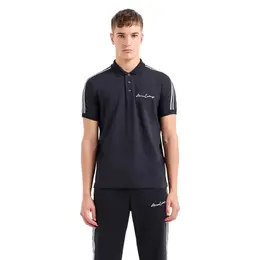 Armani Exchange: Синее поло 
