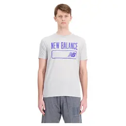 New Balance: Серая футболка  Tenacity