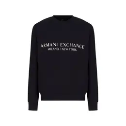 Armani Exchange: Синяя толстовка 