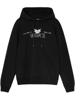 Versace: Чёрная толстовка 