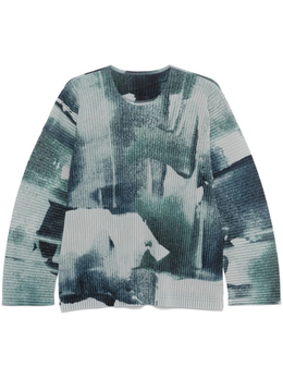 Homme Plissé Issey Miyake: Серая футболка 