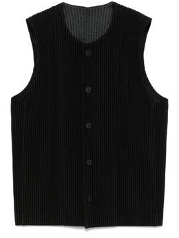 Homme Plissé Issey Miyake: Чёрный жилет 