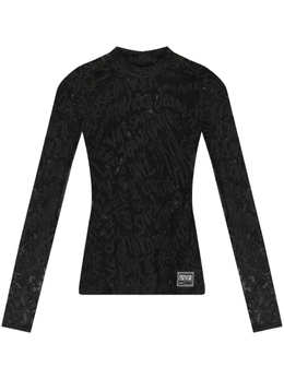 Versace Jeans Couture: Кружевная футболка 