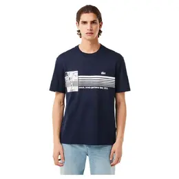 Lacoste: Синяя футболка 