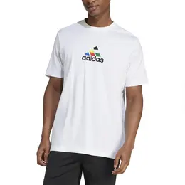Adidas: Белая футболка  Tiro
