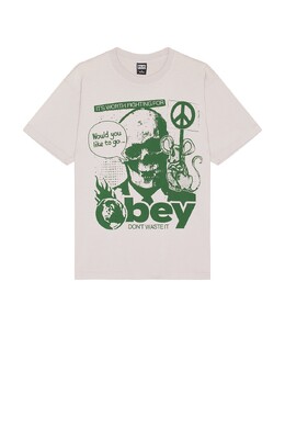 Obey: Серебристая футболка 