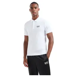 EA7 Emporio Armani: Белое поло 