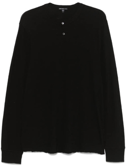 James Perse: Чёрная футболка  Henley