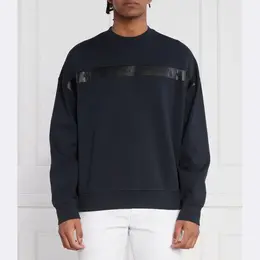 Armani Exchange: Синяя толстовка 