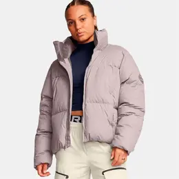 Under Armour: Серый пуховик 