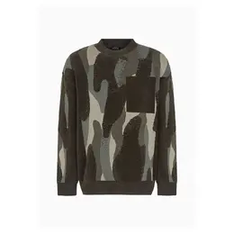 Armani Exchange: Зелёный свитер 