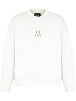 Armani Exchange: Белая толстовка 