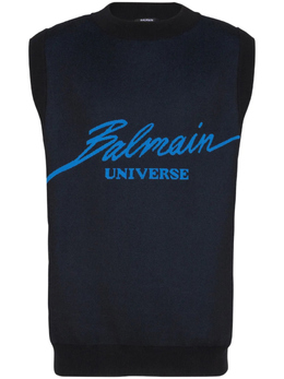 Balmain: Синяя футболка 