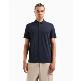 Armani Exchange: Чёрное поло 
