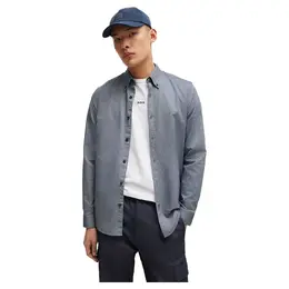 BOSS: Серая рубашка 