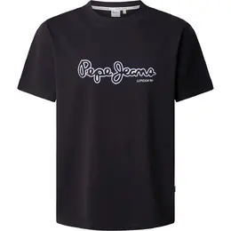 Pepe Jeans: Чёрная футболка 