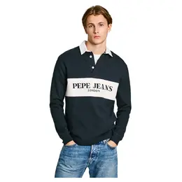 Pepe Jeans: Синее поло 