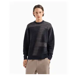 Armani Exchange: Синий свитер 