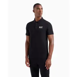 EA7 Emporio Armani: Чёрное поло 