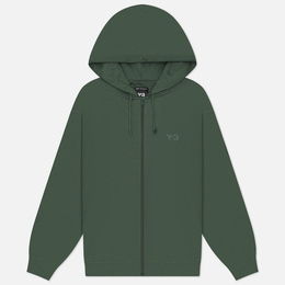 Y-3: Зелёная толстовка  Terry