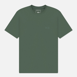 Y-3: Зелёная футболка 