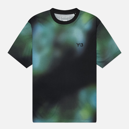 Y-3: Зелёная футболка 