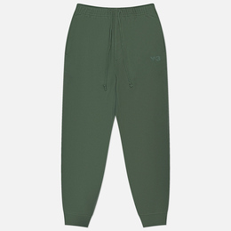 Y-3: Зелёные брюки  Terry