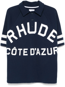 Rhude: Синяя рубашка 