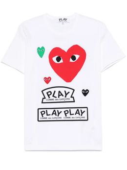 Comme Des Garçons Play: Белая футболка 