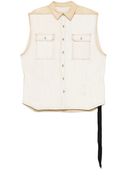 Rick Owens Drkshdw: Белый жилет  Jumbo