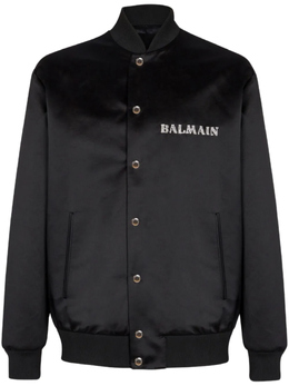 Balmain: Чёрная куртка 