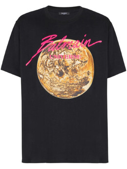 Balmain: Чёрная футболка 