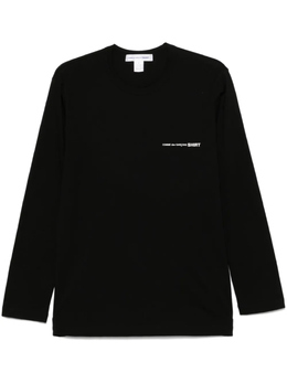 Comme Des Garcons Shirt: Чёрная футболка 