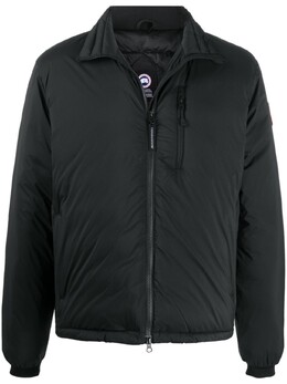 Canada Goose: Чёрный пуховик  Lodge