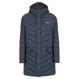 Armani Exchange: Синее пальто 