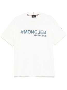 Moncler: Белая футболка 