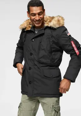 Alpha Industries: Пуховик с капюшоном 