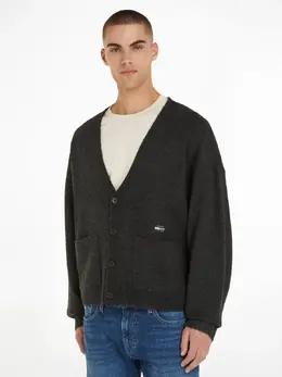 Tommy Hilfiger: Чёрный кардиган  Tommy Jeans