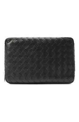 Bottega Veneta: Чёрный клатч 