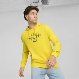 PUMA: Жёлтая толстовка 