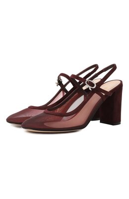 Gianvito Rossi: Бордовые туфли 